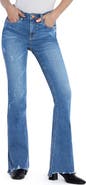 HINT OF BLU Distressed High Waist Flare Jeans