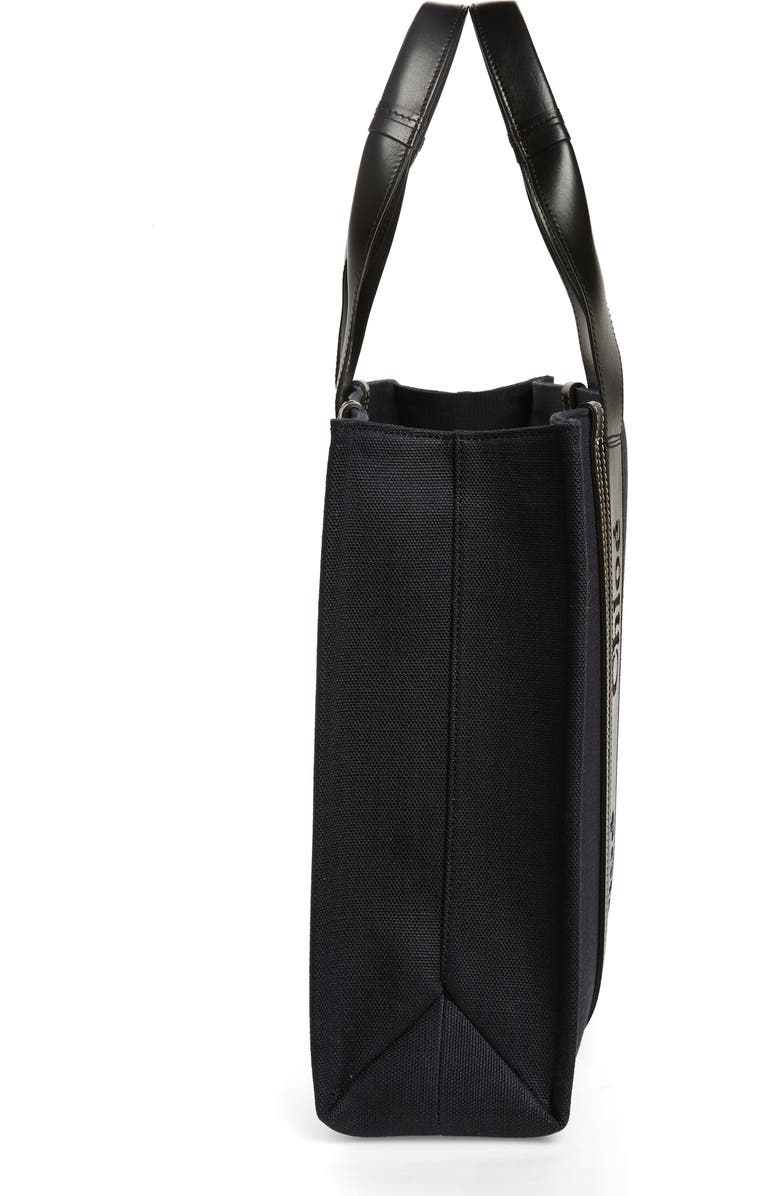 Chloé Large Woody Linen Canvas & Leather Tote, Alternate, color,