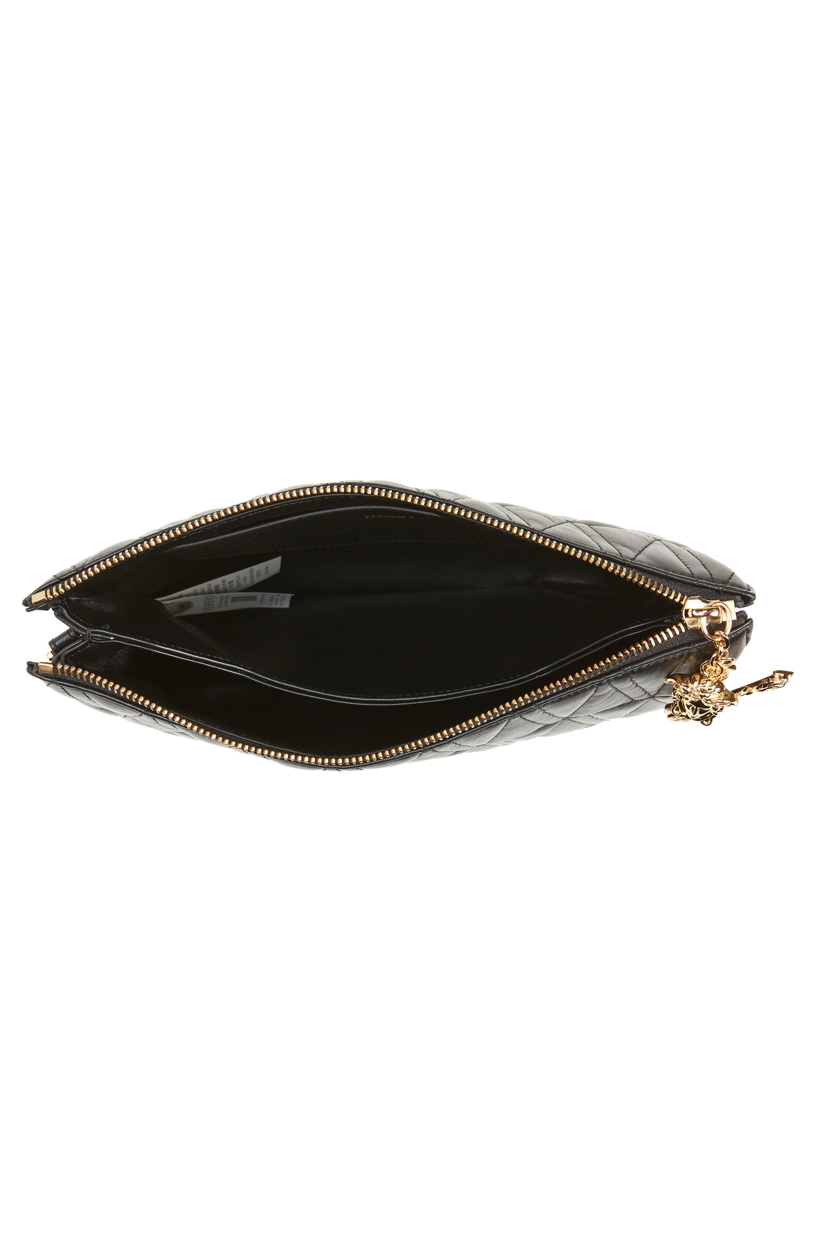 Versace Greca Monogram Medium Leather Tote, Alternate, color, 