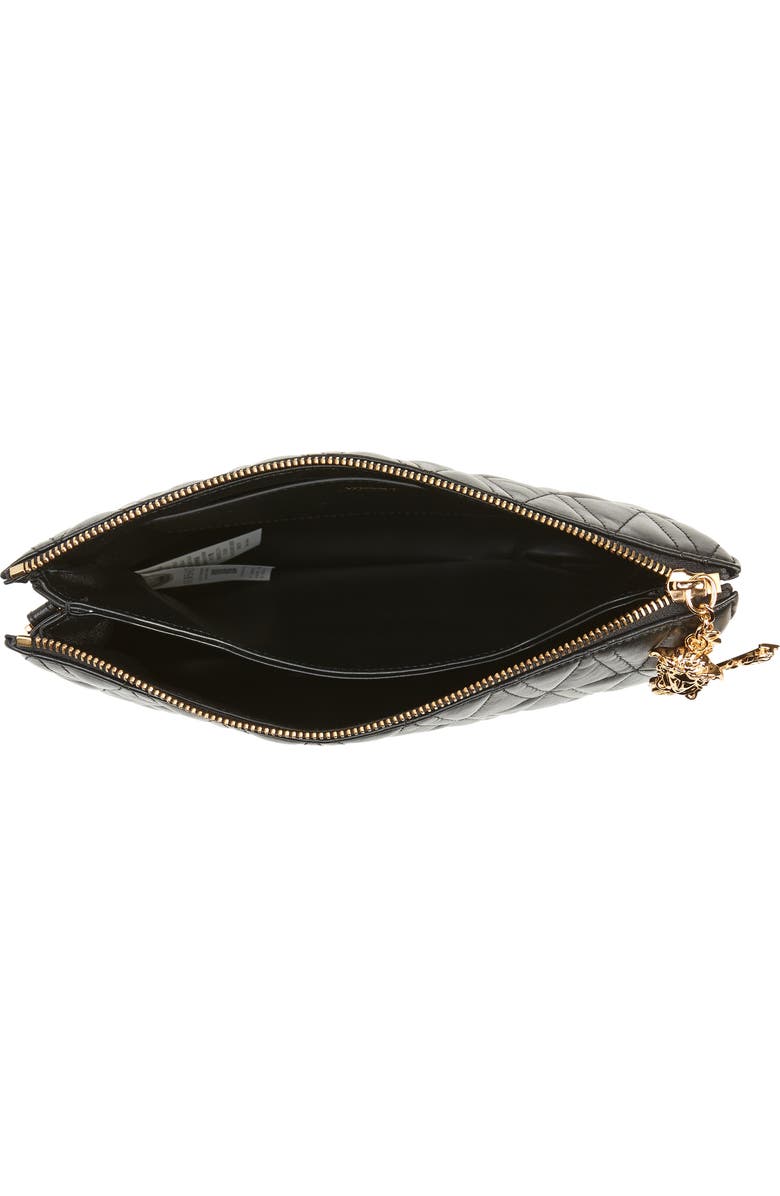 Versace Greca Monogram Medium Leather Tote, Alternate, color,