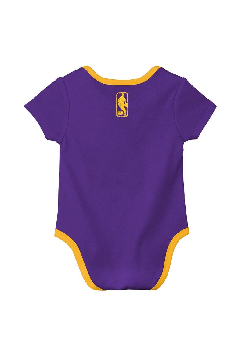 Infant Nike  Purple Los Angeles Lakers Courtside Premier 2-Pack Bodysuit Set, Alternate, color, Purple