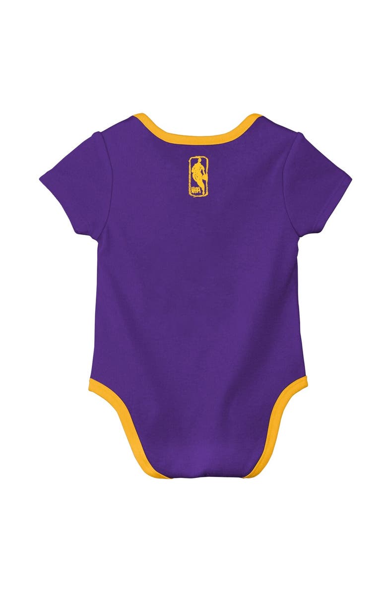 Nike Infant Nike Purple Los Angeles Lakers Courtside Premier 2-Pack Bodysuit Set, Alternate, color, Purple