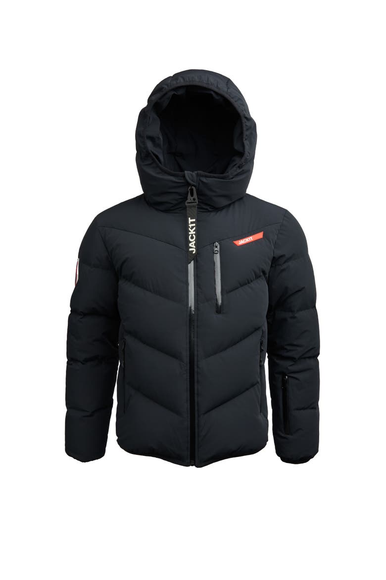 Hooded Thermal Puffer Jacket, Alternate, color, Black