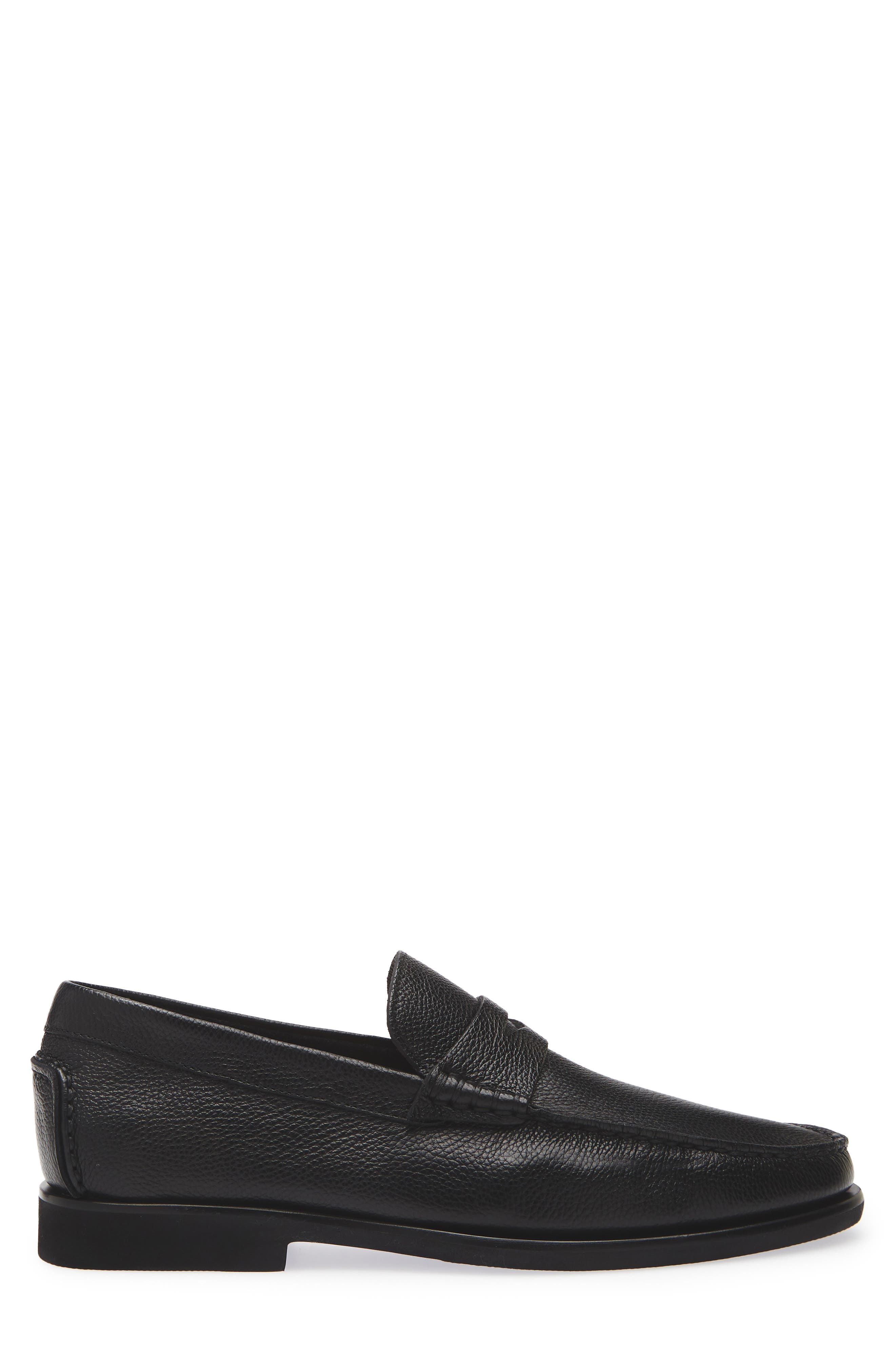 Santoni Ikangia Penny Loafer, Alternate, color, Black