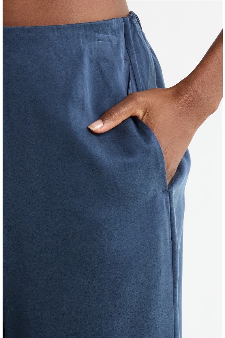 Washable Silk Crossover Pajamas, Alternate, color, DEEP BLUE