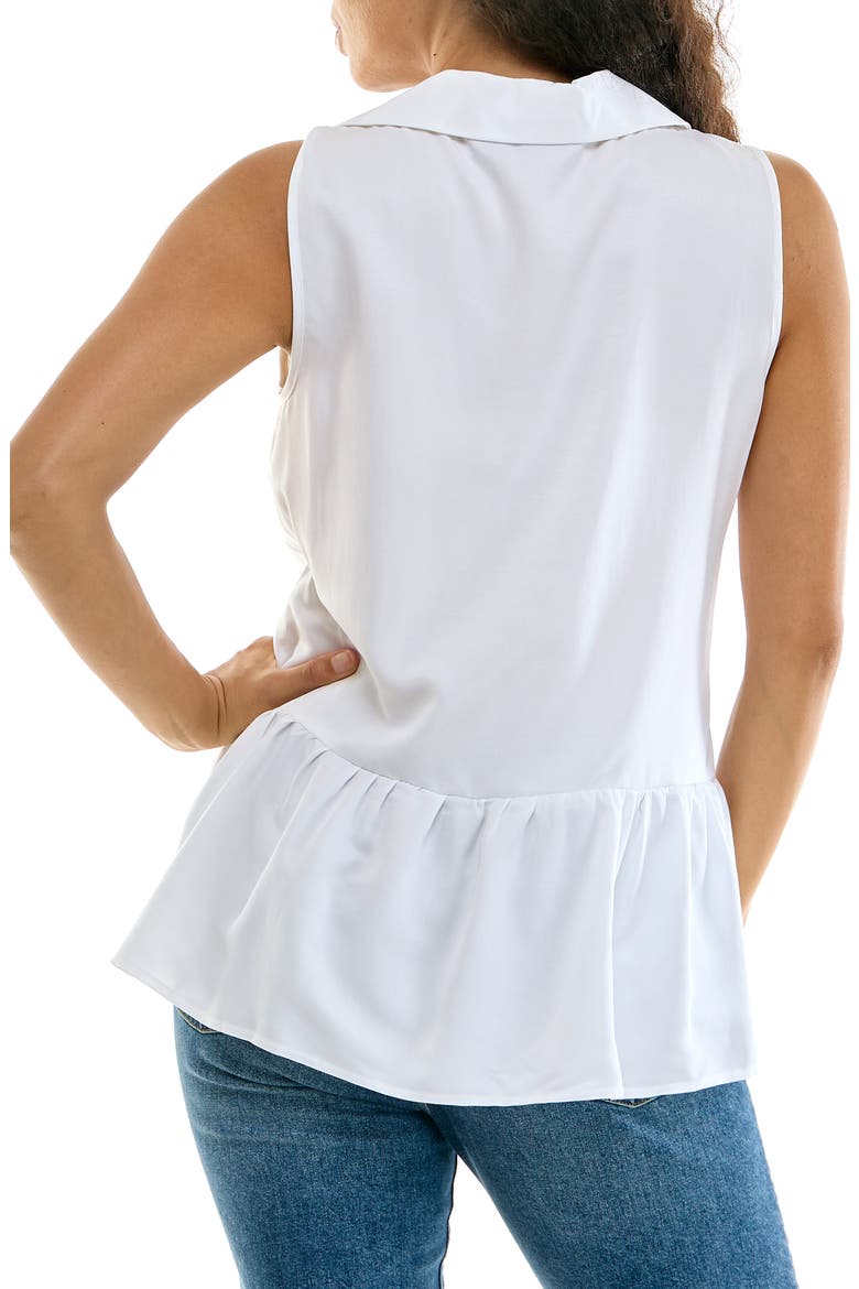 Johnny Collar Peplum Top, Alternate, color, IVORY