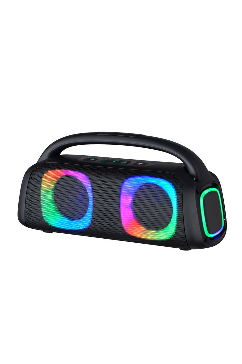 Portable Bluetooth Speaker with RGB Lights, Alternate, color, Black
