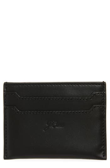Jcrew J.crew Leather Card Case In Black