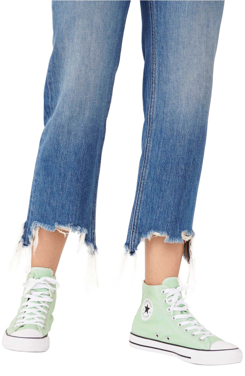 Free People We the Free Maggie Ripped Crop Straight Leg Jeans, Alternate, color,