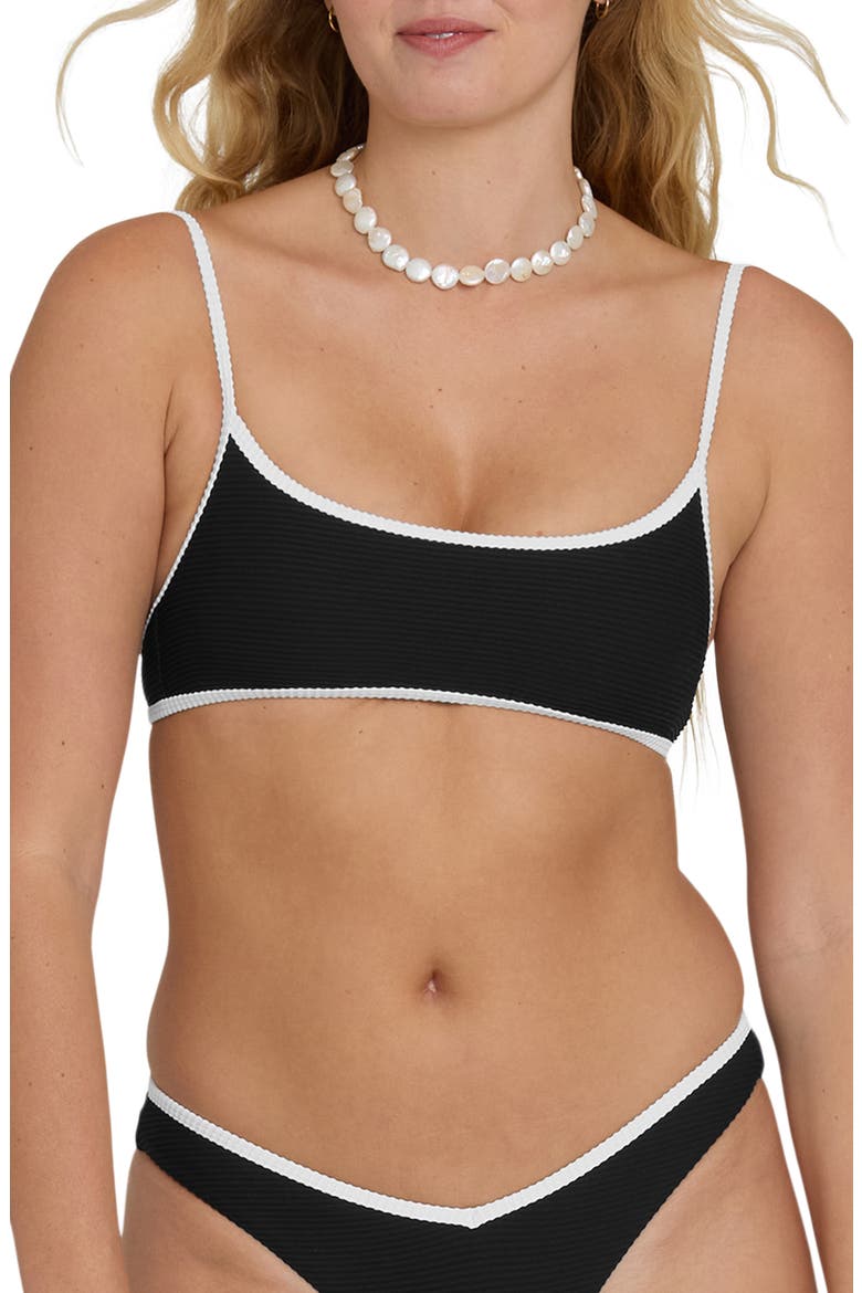 Tanlines Bound Jaclyn Crop Bikini Top, Main, color, BLACK PEBBLE