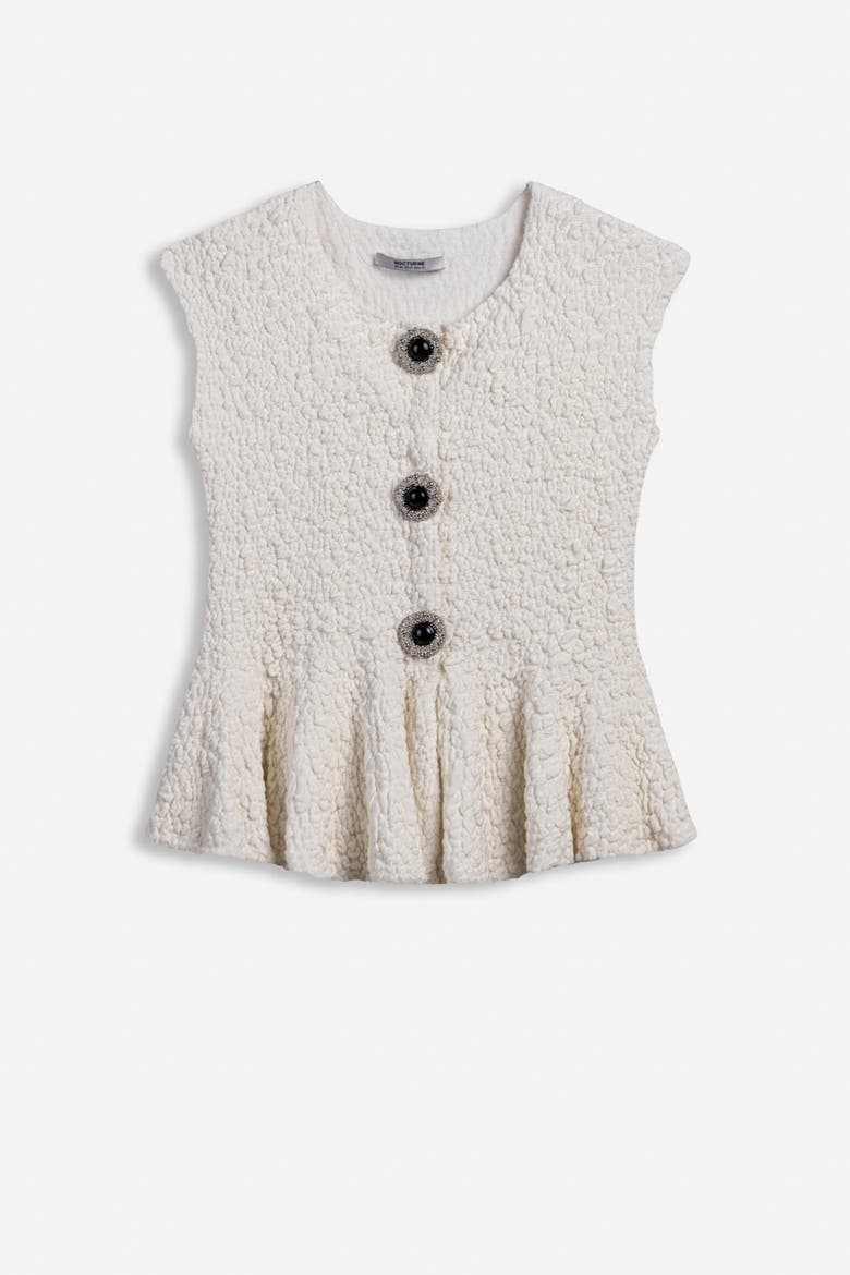 Accessory Detail Crew Neck Knit Top, Alternate, color, Ivory