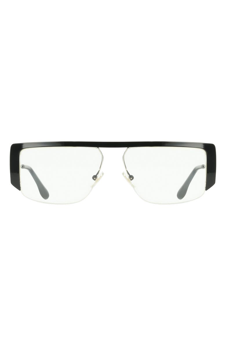 Victoria Beckham VB250S Classic Logo 59mm Rectangular Sunglasses, Main, color, Black