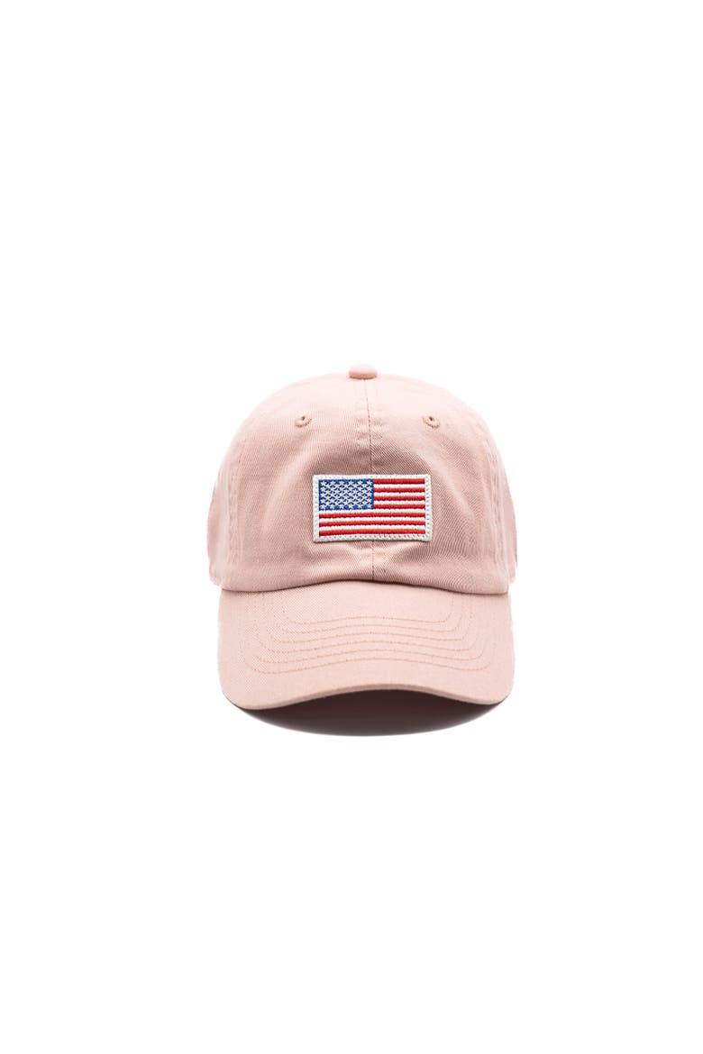 Flag Baseball Hat - Kids, Main, color, DUSTY ROSE