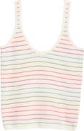Marine Layer Siena Stripe Cotton Pointelle Sweater Tank