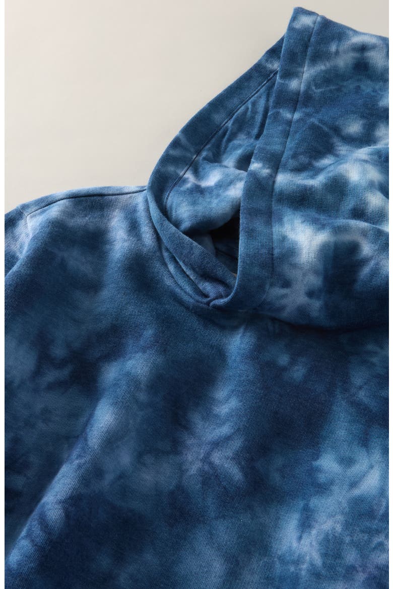 Kids' Tie Dye Hoodie, Alternate, color, NAVY DENIM TIE DYE