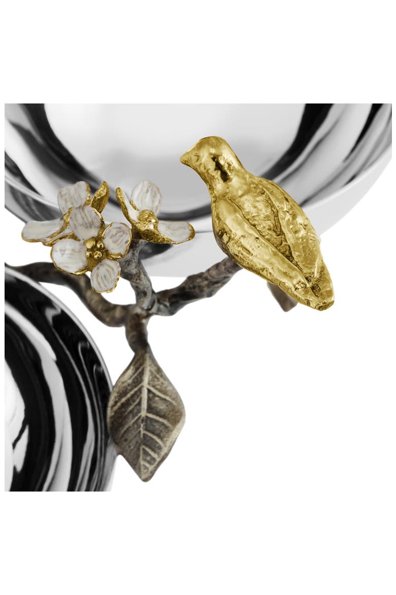 Lovebirds Double Dish, Alternate, color, SILVER