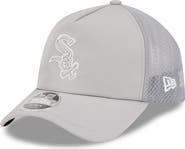 New Era Men's New Era Gray Chicago White Sox 2026 Batting Practice Apex 9FORTY Adjustable Trucker Hat