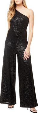 Love By Design Jupiter Sequin One-Shoulder Jumpsuit