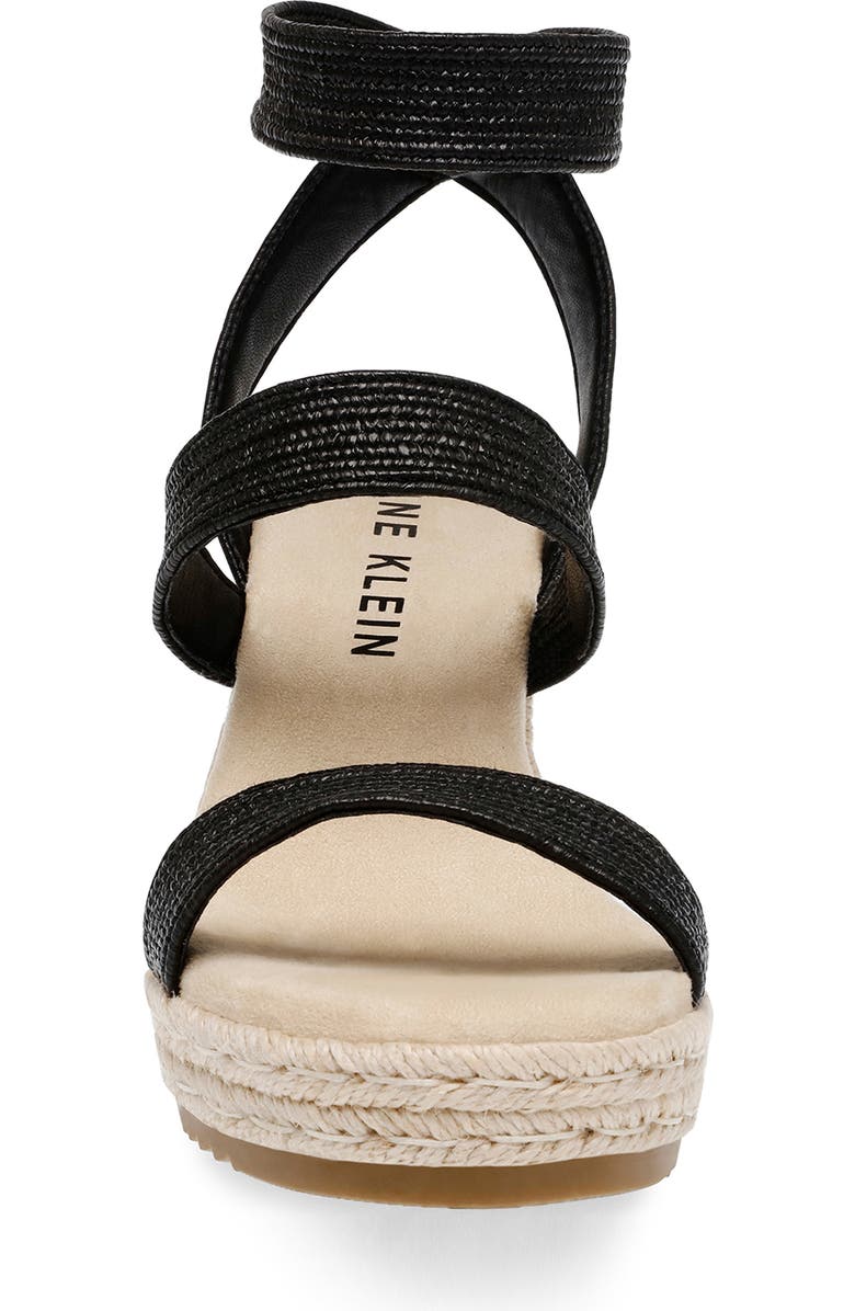 Anne Klein Willa Espadrille Wedge Raffia Sandal, Alternate, color,