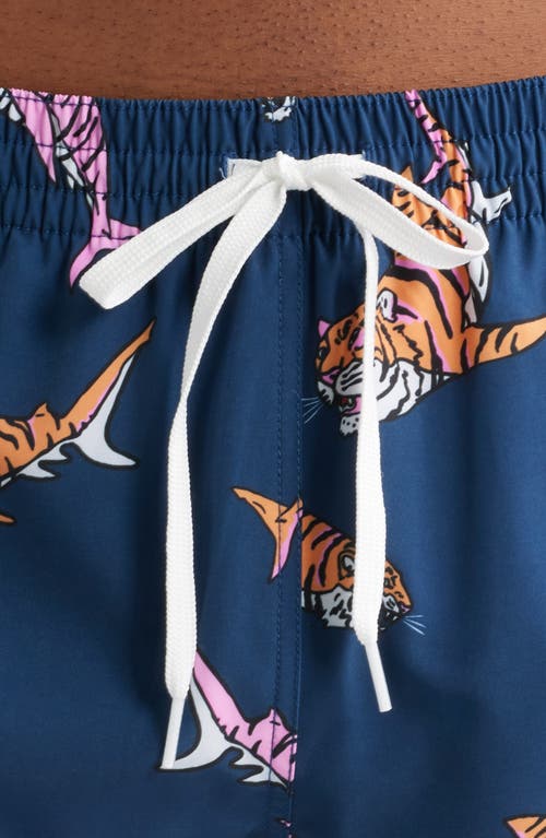 Chubbies The King Of The Seas Classic Lined 5.5-inch Swim Trunks In Blue