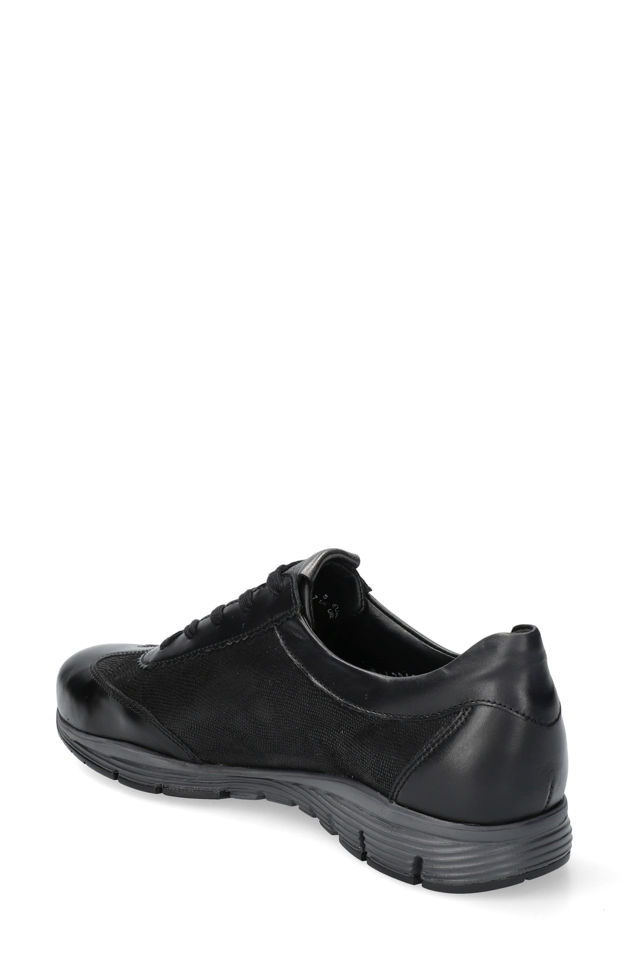 'Yael' Soft-Air Sneaker, Alternate, color, BLACK SILK SMOOTH LEATHER