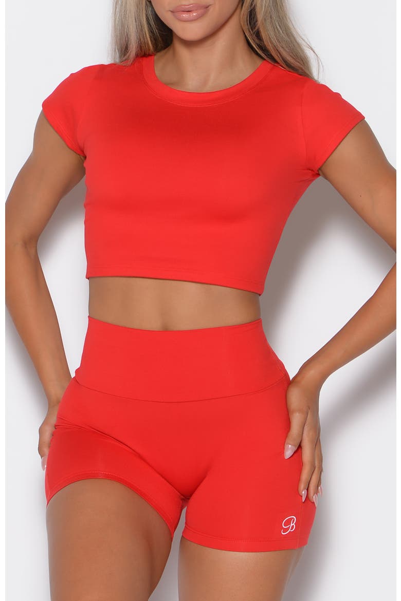 Fit Fam Active Tee, Main, color, Cherry Bomb