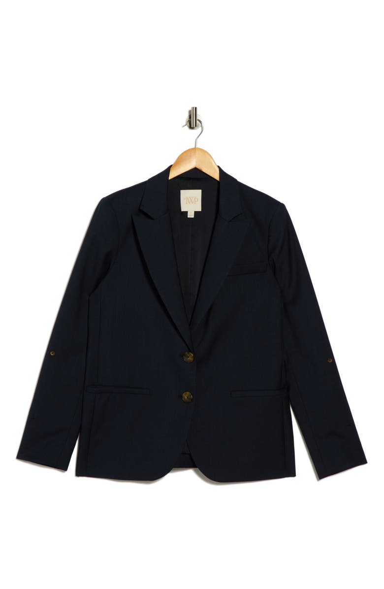 TWP Peak Lapel Stretch Wool Blazer, Alternate, color, Midnight