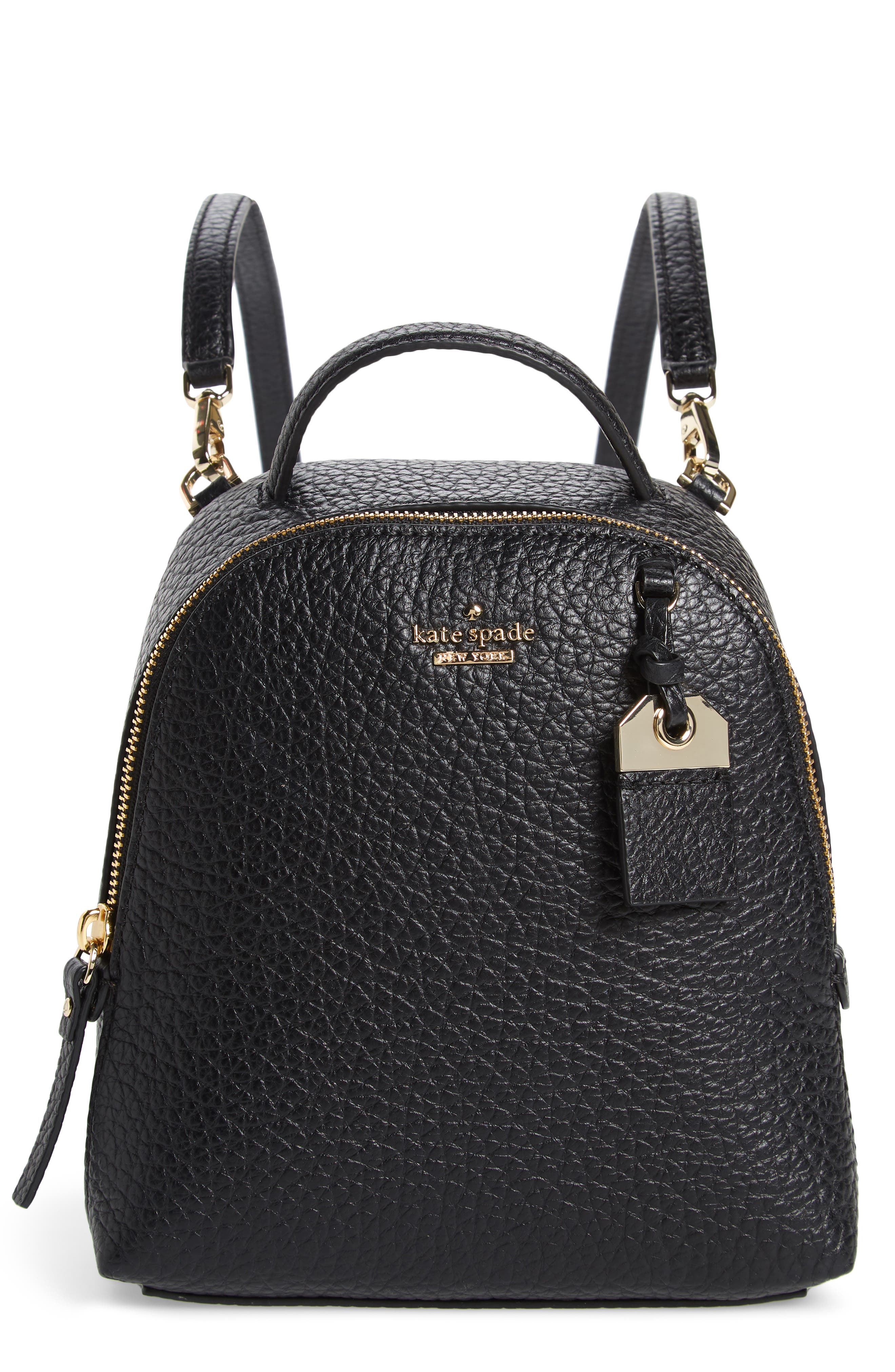 Kate Spade New York carter street - mini caden leather backpack, Main, color, 