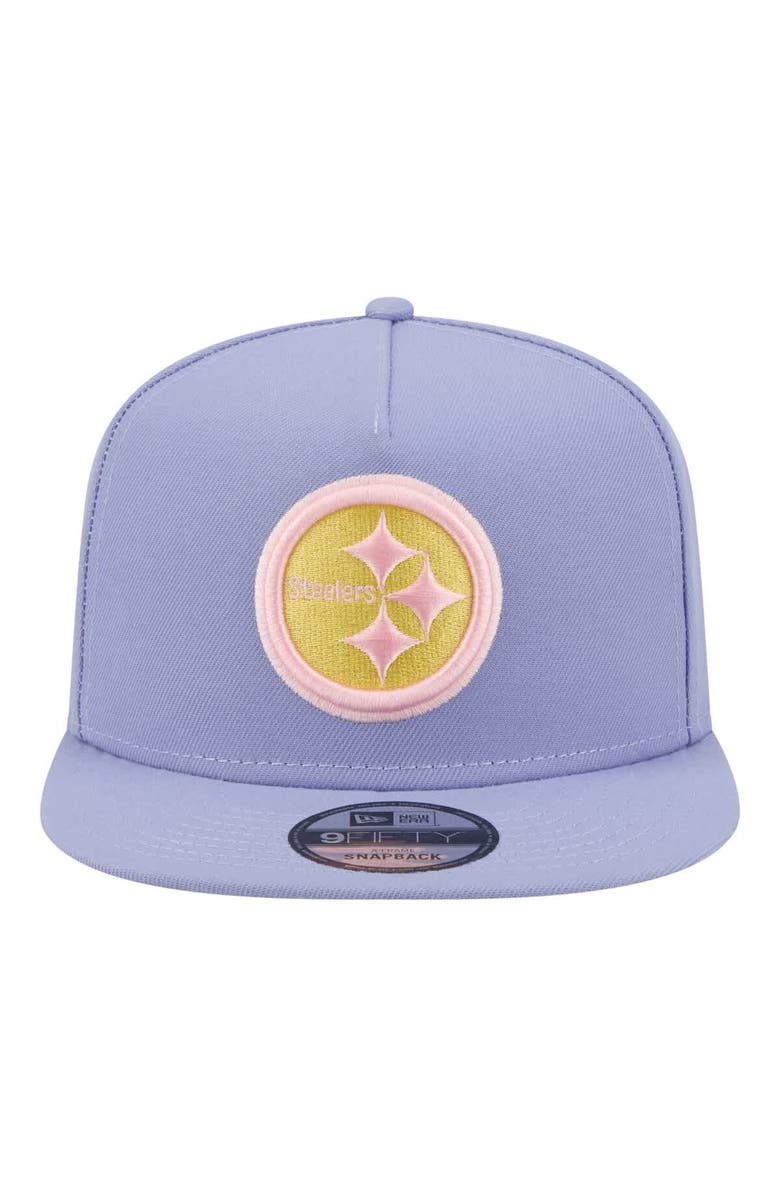 New Era Men's New Era  Lavender Pittsburgh Steelers Bloom A-Frame 9FIFTY Snapback Hat, Alternate, color, Lavender