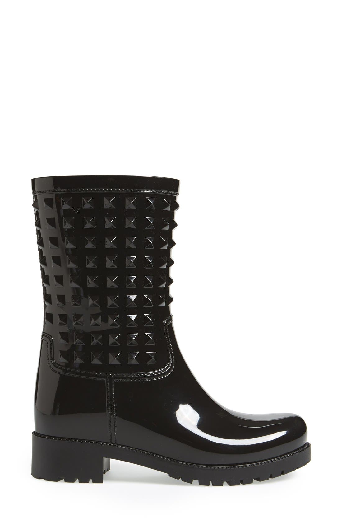 Valentino Garavani 'Rockstud' Rain Boot, Alternate, color, 