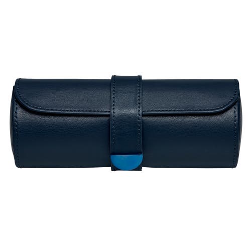 Wolf Earth Triple Watch Roll In Midnight Blue