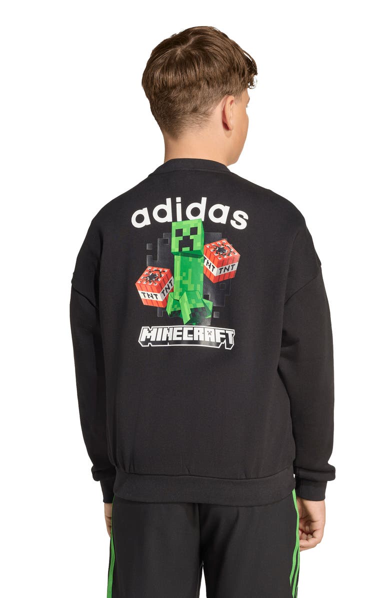 adidas Originals x Minecraft<sup>®</sup> Kids' Crewneck Sweatshirt, Alternate, color,