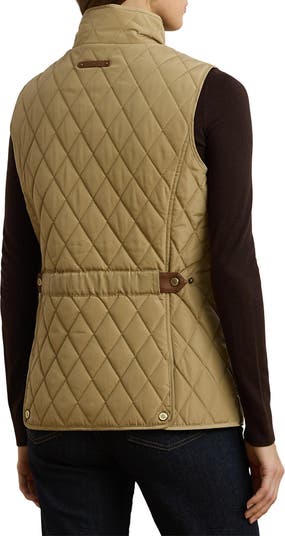 Crest Patch Diamond Quilted Vest