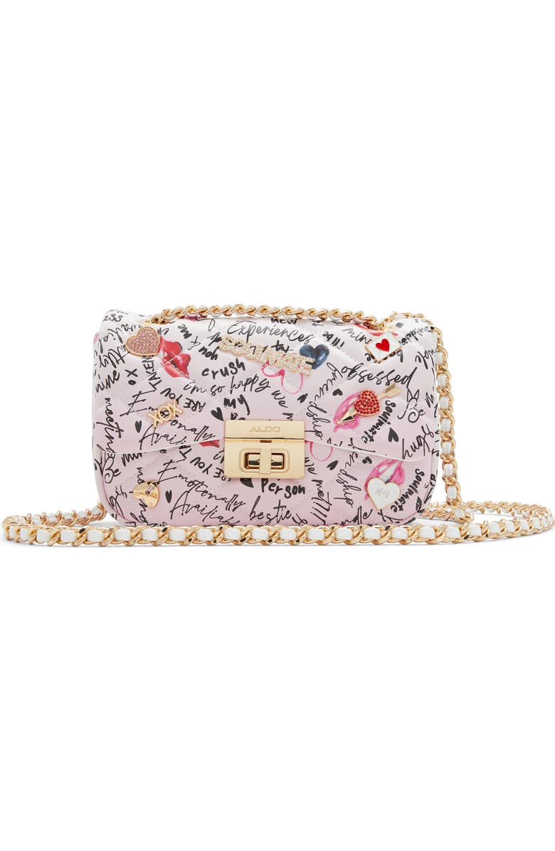 ALDO Love Note Quilted Crossbody Bag, Main, color,