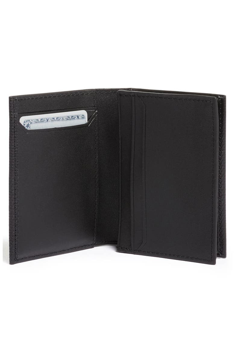 Monaco Leather Card Case, Alternate, color, BLACK