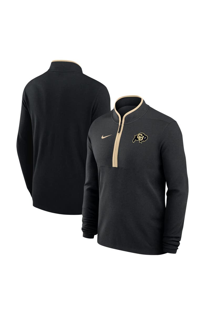 Nike Men's Nike Black Colorado Buffaloes Coaches Courtside Basketball Victory Performance Quarter-Zip Top, Alternate, color, 
