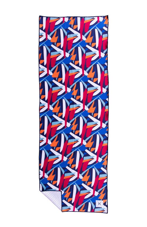 KALEIDOSCOPE Yoga Towels Blue Zebra Yoga Towel in Abstract Vines  product