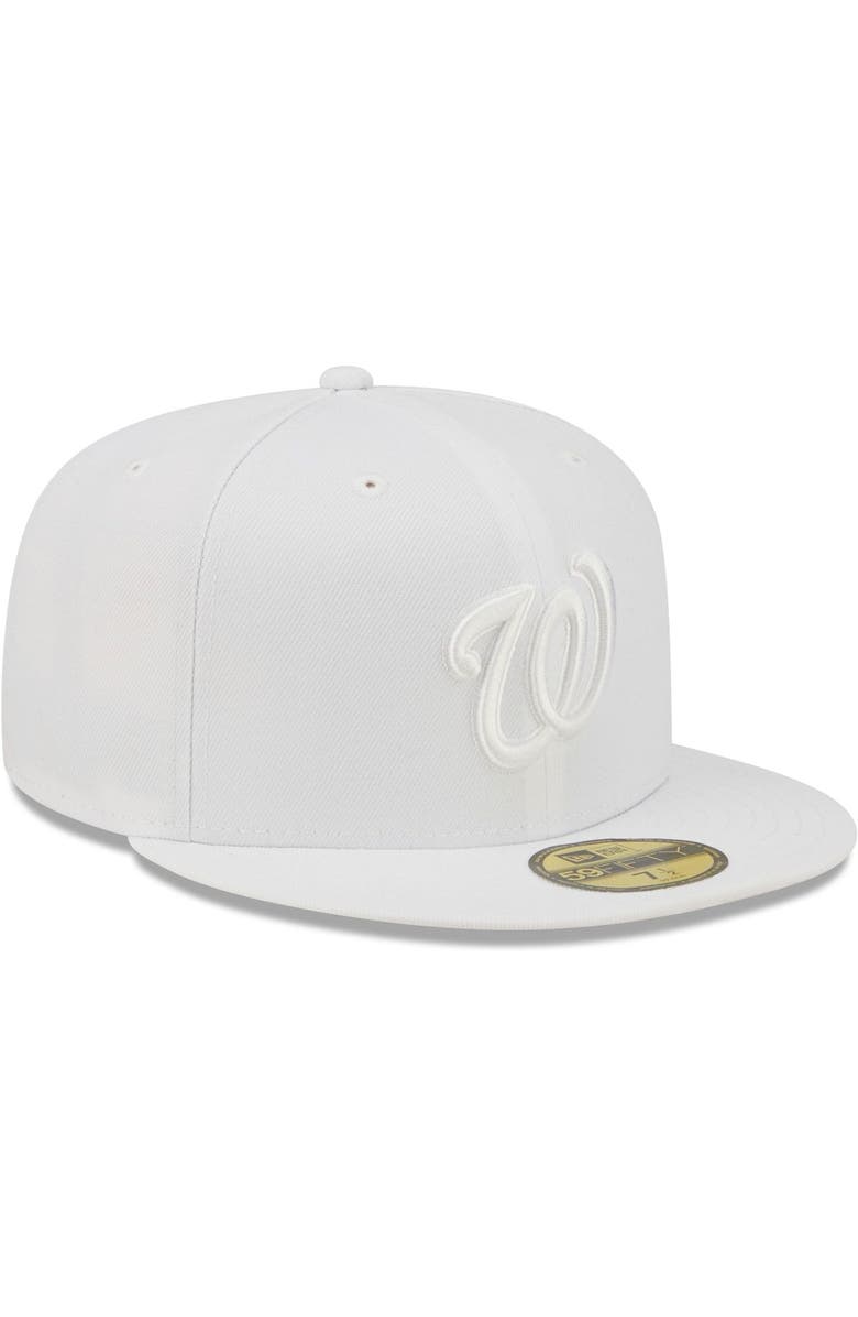 New Era Men's New Era Washington Nationals White on White 59FIFTY Fitted Hat, Alternate, color, 