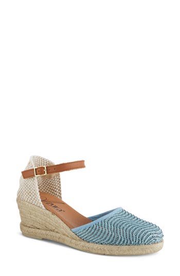 Azura By Spring Step Lia Espadrille Wedge Sandal In Sky Blue