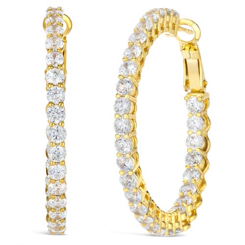 Anna Zuckerman Happy Hour 6 Carat Hoops In Yellow Gold