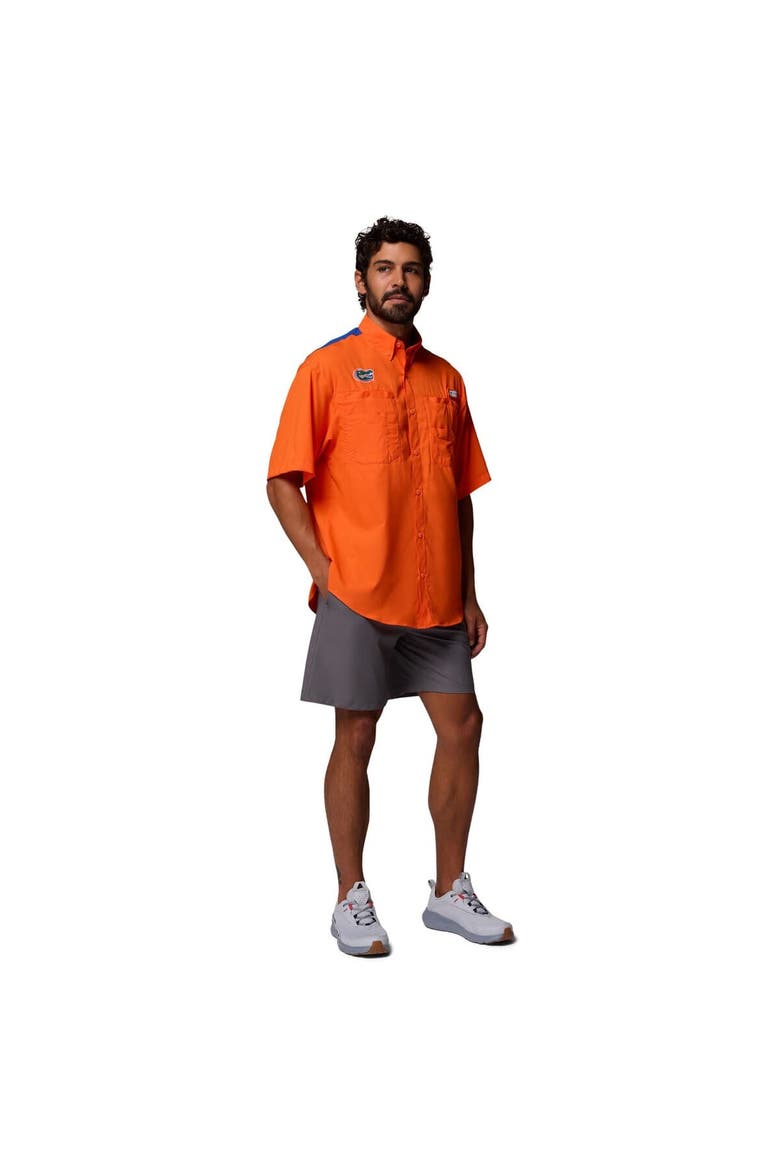 Men's Columbia Orange Florida Gators Tamiami Colorblock Omni-Shade Button-Down Shirt, Alternate, color, Orange
