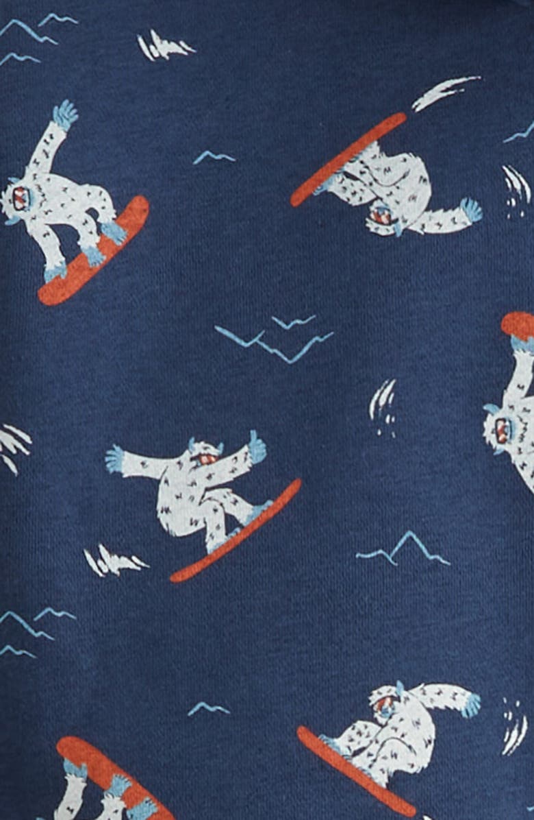 Tucker + Tate Kids' Print Hoodie & Joggers Set, Alternate, color, Navy Yeti Snowboard- Navy
