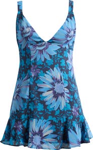 Free People Heat of the Moment Floral Tiered Minidress