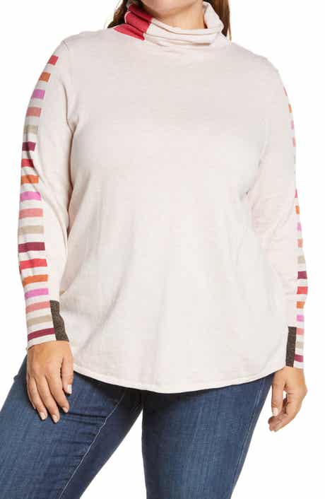 NIC+ZOE Stripes Aside Vital Turtleneck Sweater