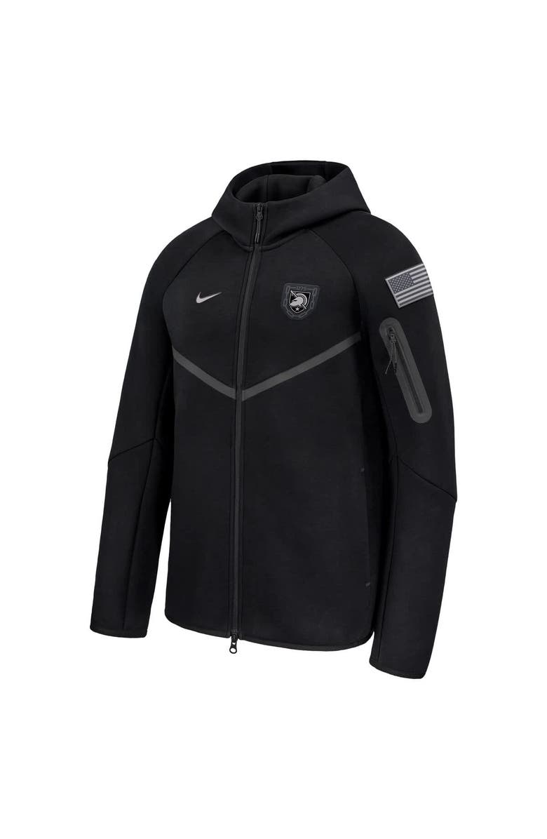 Nike Men's Nike Black Army Black Knights Army 250 Collection Tech Fleece Full-Zip Hoodie, Alternate, color, Black