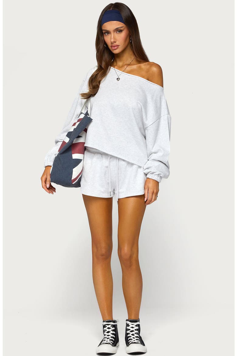 Kordelia Drawstring Sweatshorts, Alternate, color, LIGHT-GRAY-MELANGE
