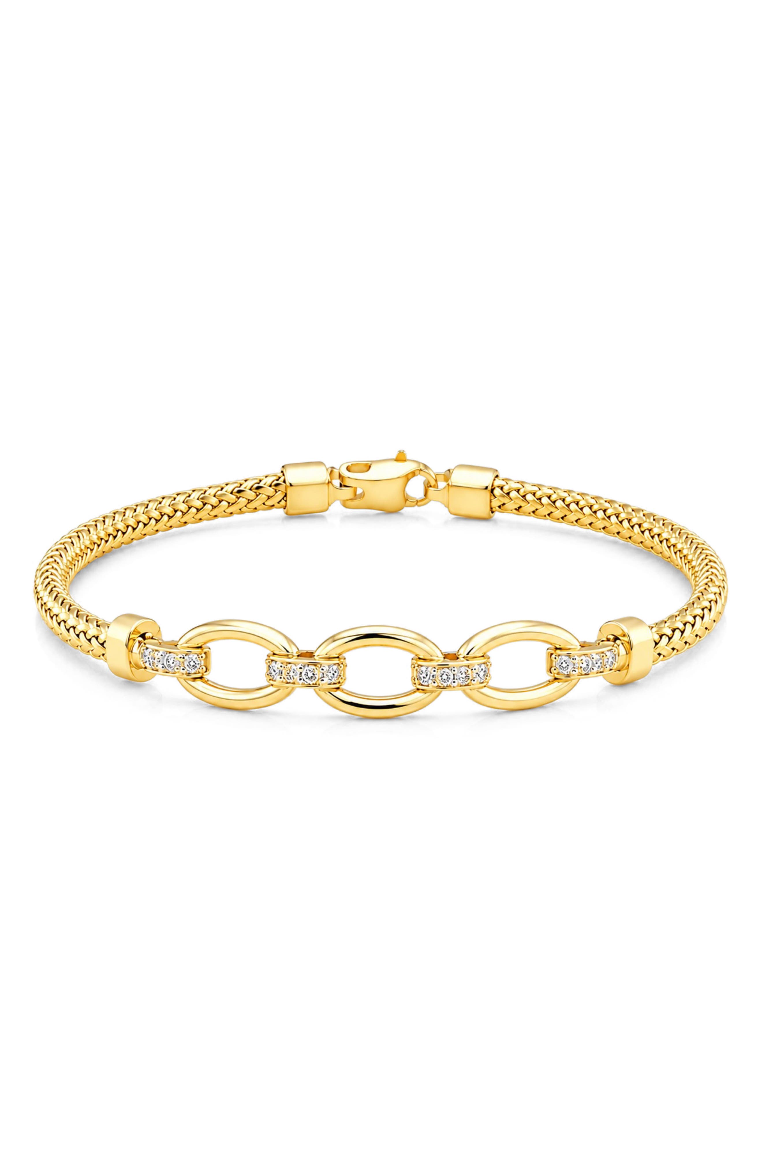 Mesh & Oval Link Bracelet