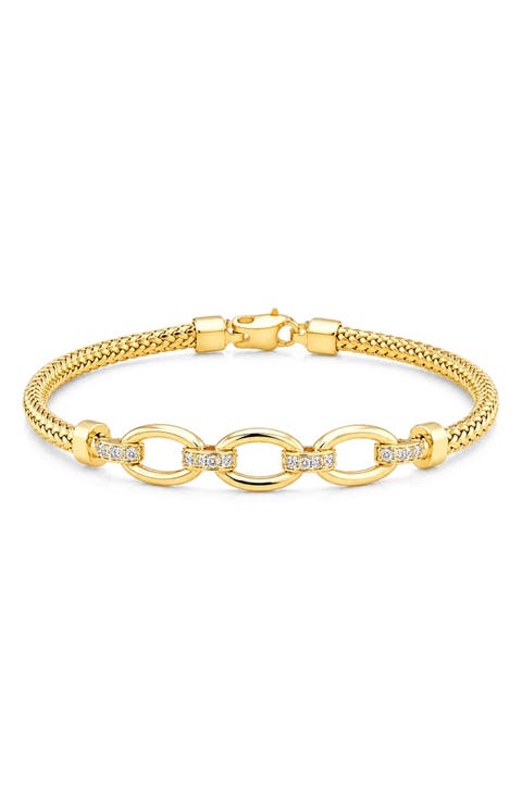 Mesh & Oval Link Bracelet