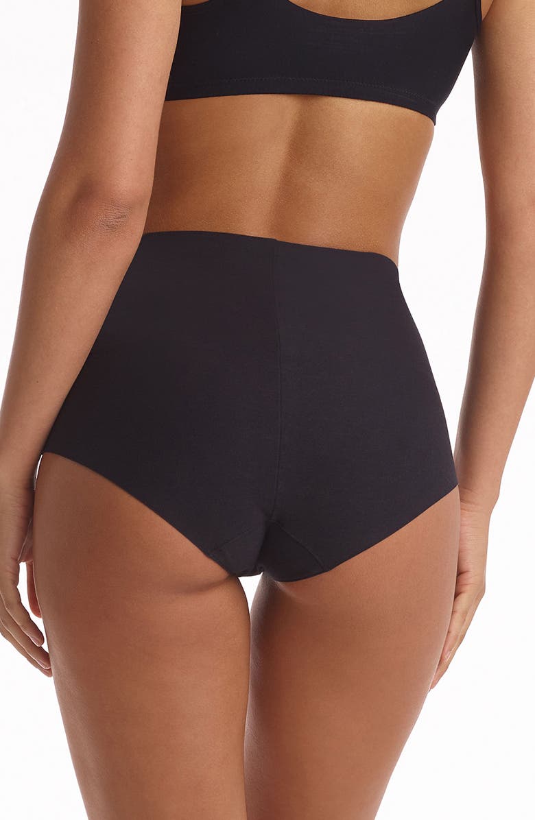 Commando High Waist Bikini, Alternate, color, Black