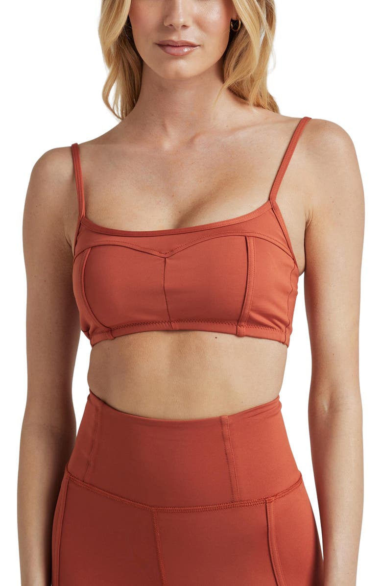 Losano Contour Bralette, Alternate, color, Baked Clay